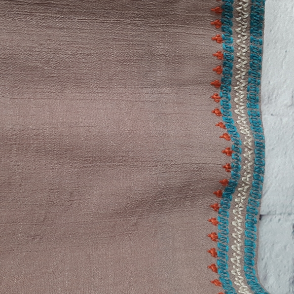 Ciel tunic top L embroidered excellent con boho ruffled elastic sleeve ⁰ - Picture 5 of 12